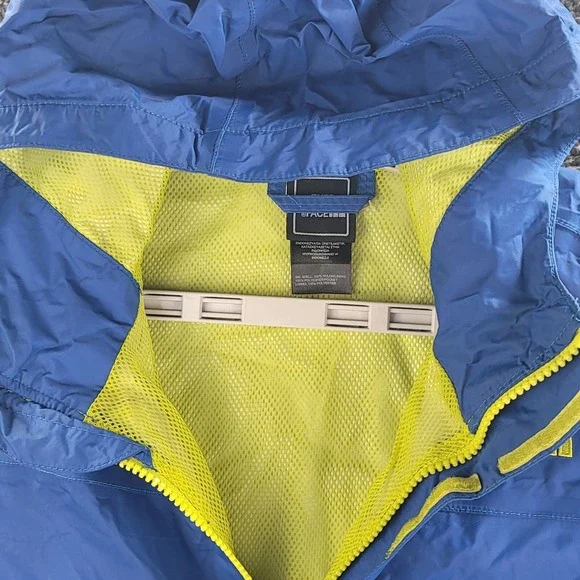 The North Face Hyvent Jacket Blue Lime Green Boys Large Hoodie Full Zip Pockets - Picture 5 of 16